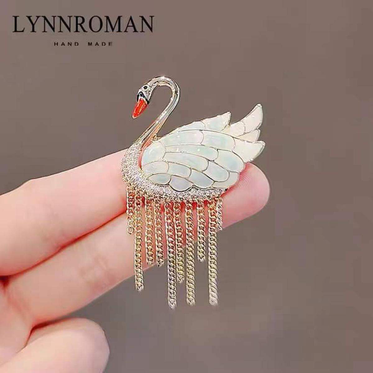 Picture of Swan Tassel Brooch Hijab Safety Pin For Girls Women - Hijab Pin