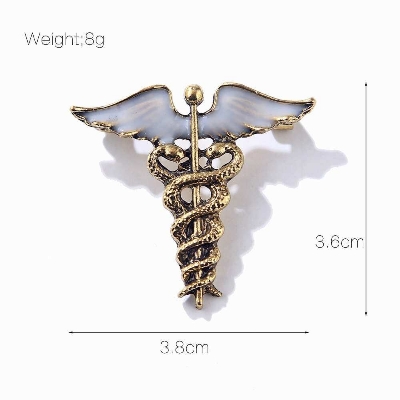 Picture of Medical caduceus brooch Hijab Safety Pin For Girls Women - Hijab Pin