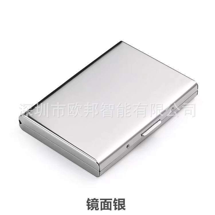 Picture of Unisex Stainless Steel Wallet for Men and Women - Ultra Thin RFID Blocking Metal Card Holder Style
