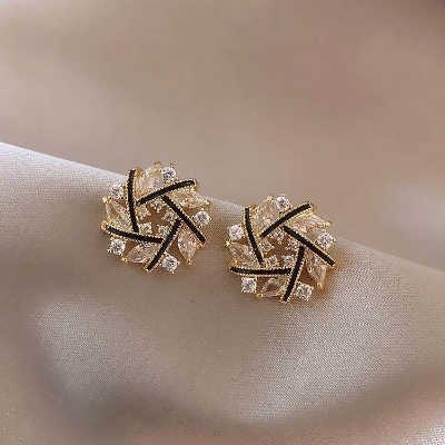 Picture of Trendsetter -Circle Dangle Earrings for Women Full Rhinestone Earrings Korean Fashion Cute Jewelry- Inventive Choice