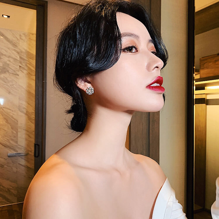 Picture of Trendsetter -Circle Dangle Earrings for Women Full Rhinestone Earrings Korean Fashion Cute Jewelry- Inventive Choice