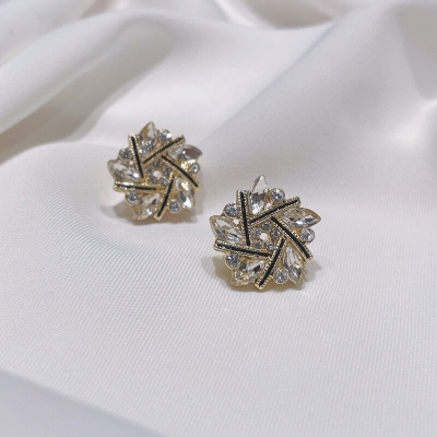 Picture of Trendsetter -Circle Dangle Earrings for Women Full Rhinestone Earrings Korean Fashion Cute Jewelry- Inventive Choice