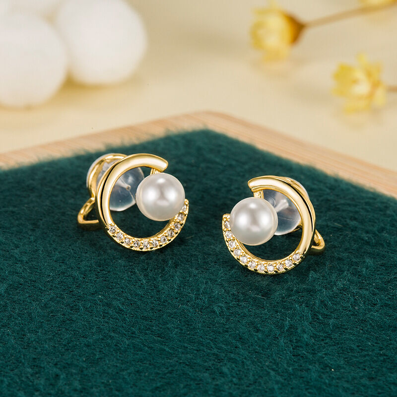 Picture of Versatile -Simple White Stone With Circle Dangle Earrings for Women Full Rhinestone Earrings