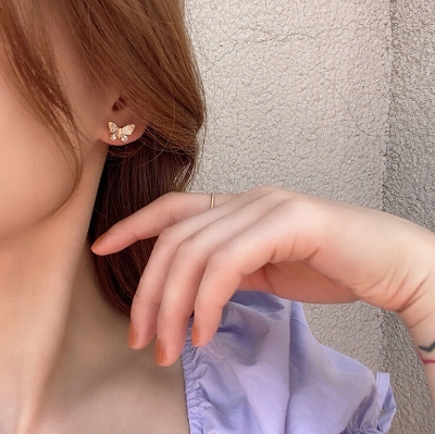 Picture of Trendsetter -Fashion Butterfly Tassel Drop Earrings For Women Trendy Shiny Moon Star Pearls Dangle Earrings- Inventive Choice