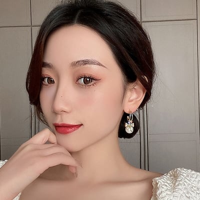 Picture of Delicate Bow Tie Earrings Pearl Metal Girl Earings Jewelry Female Delicate Bow Tie Earrings FOR GIRLS AND WOMEN