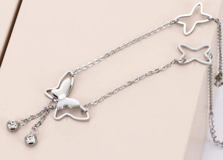 Picture of Trendy Rose Golden Butterfly Stone Payel Nupur Anklet for Women New Fashion - Anklet for Girls Simple Stylish
