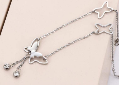 Picture of Trendy Rose Golden Butterfly Stone Payel Nupur Anklet for Women New Fashion - Anklet for Girls Simple Stylish