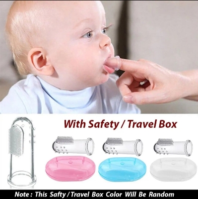 Picture of Silicon Baby Finger-Tooth Brush-Swallow With Box For Kids