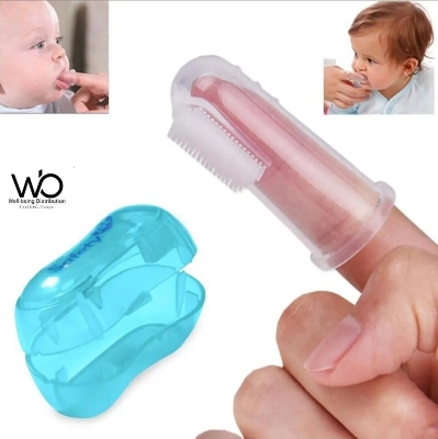 Picture of Silicon Baby Finger-Tooth Brush-Swallow With Box For Kids