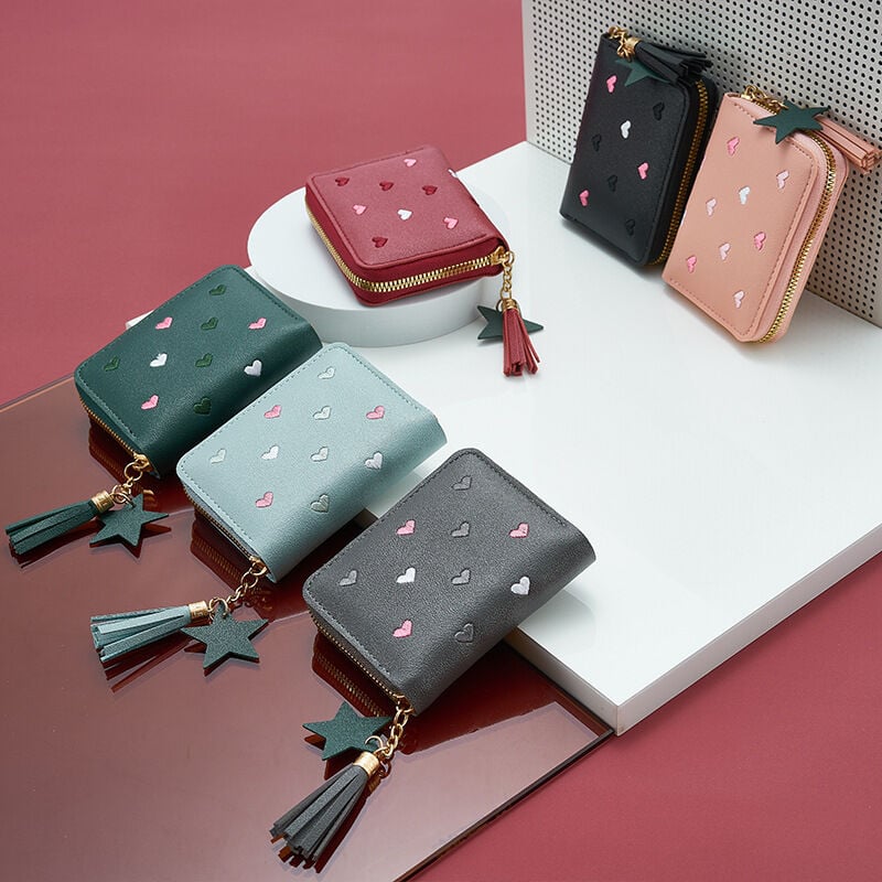 Picture of Women PU Leather Zipper Wallet Coin Purse Multi Card Holder