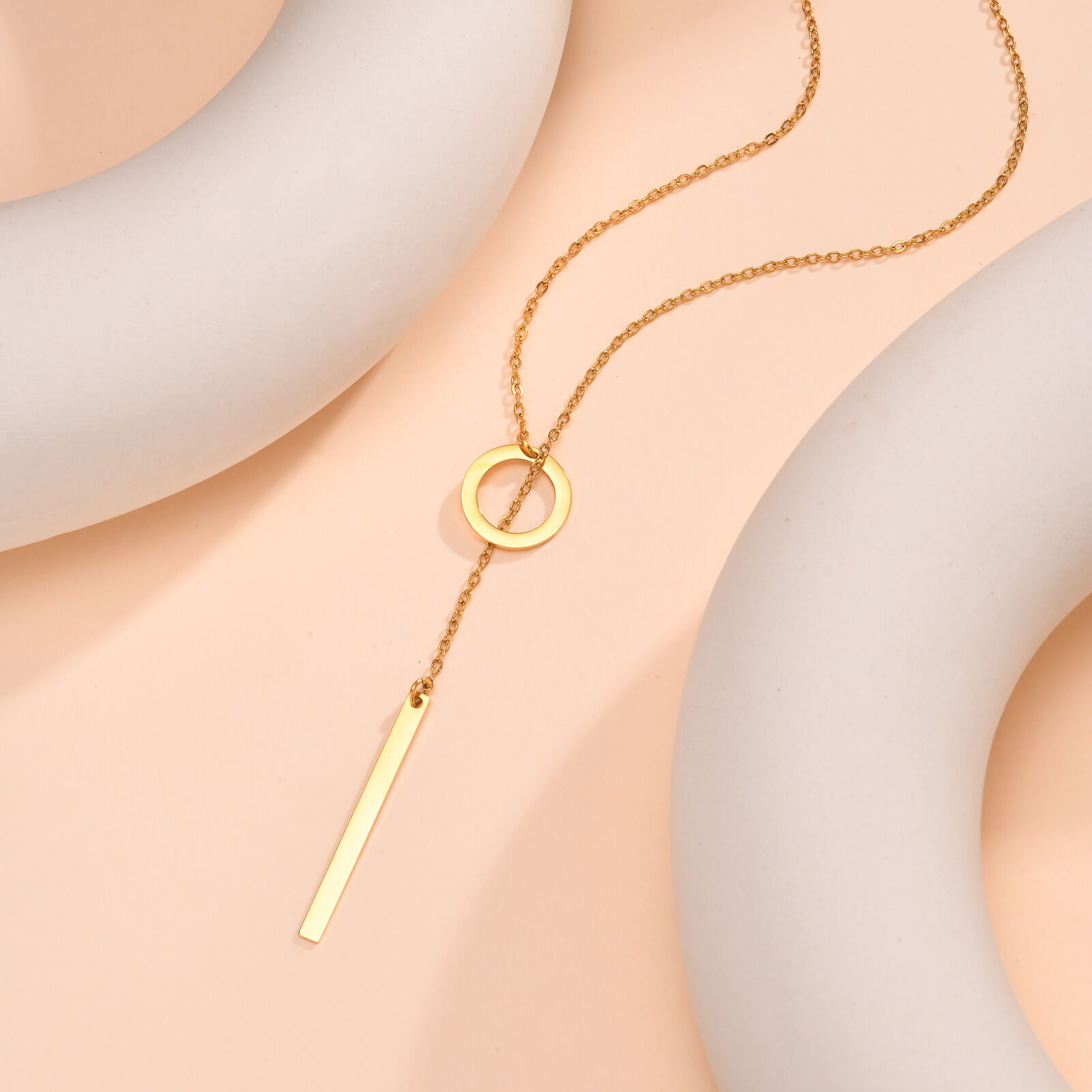 Picture of Stick Pendant Necklace Hollow Girl Long Link Chain Neckless for girls and women's