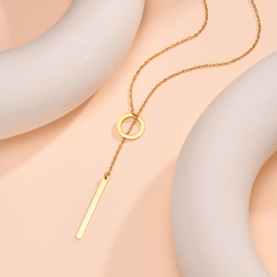 Picture of Stick Pendant Necklace Hollow Girl Long Link Chain Neckless for girls and women's