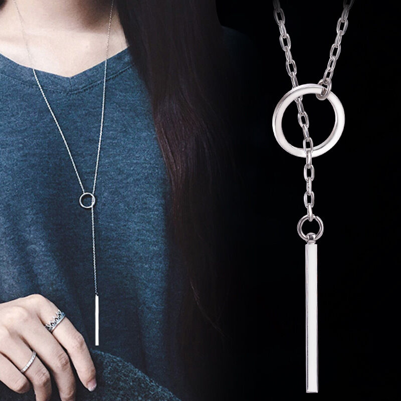 Picture of Stick Pendant Necklace Hollow Girl Long Link Chain Neckless for girls and women's