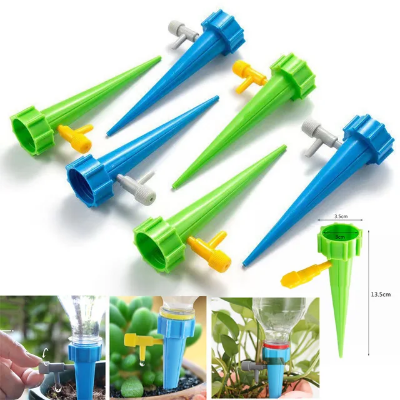 Picture of 5 Pcs Popular Plant Watering Device Plant Self Watering Spikes Adjustable Automatic Water Drip Tool with Control Valve Switch