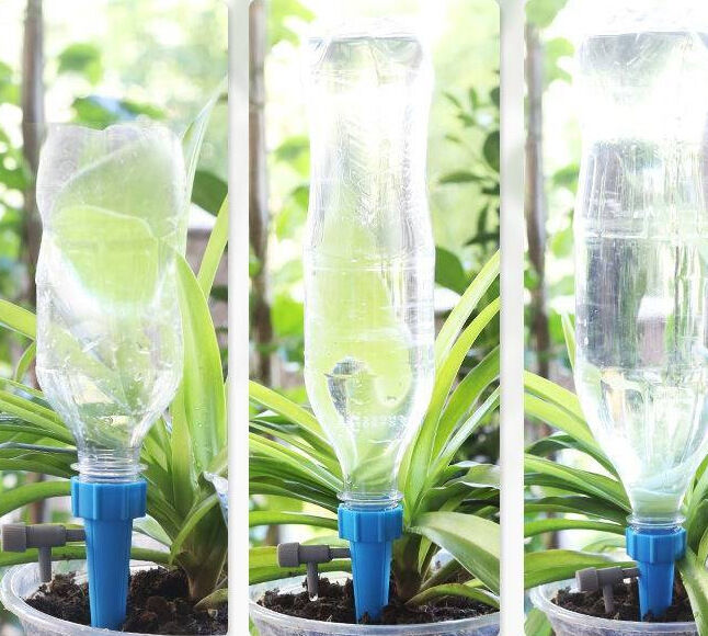 Picture of 5 Pcs Popular Plant Watering Device Plant Self Watering Spikes Adjustable Automatic Water Drip Tool with Control Valve Switch