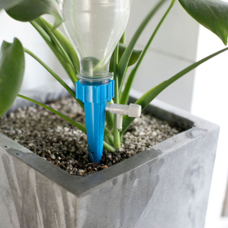 Picture of 5 Pcs Popular Plant Watering Device Plant Self Watering Spikes Adjustable Automatic Water Drip Tool with Control Valve Switch