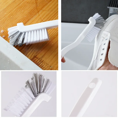 Picture of 1 Pcs Long Handle Cup Brush Stainless Steel Water Cup Nylon Cleaning Brush Multi-function cleaning brush Mini Edge Corner Plastic Brush Pots Pans Cups Toilets
