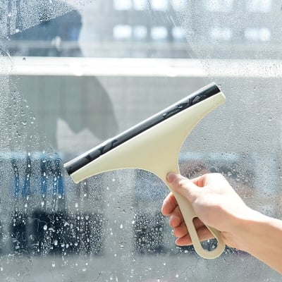 Picture of 1 Pcs Shower Squeegee for Shower Doors Bathroom Mirror Cleaner wiper Scrape Window Household Window Cleaning Artifact Retractable Window Cleaning Tool  Car Windshield Heavy Duty Window Scrubber