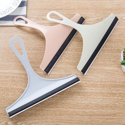 Picture of 1 Pcs Shower Squeegee for Shower Doors Bathroom Mirror Cleaner wiper Scrape Window Household Window Cleaning Artifact Retractable Window Cleaning Tool  Car Windshield Heavy Duty Window Scrubber