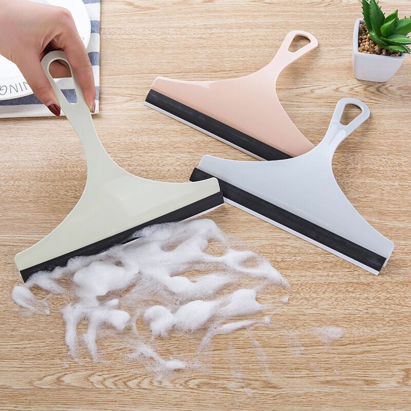 Picture of 1 Pcs Shower Squeegee for Shower Doors Bathroom Mirror Cleaner wiper Scrape Window Household Window Cleaning Artifact Retractable Window Cleaning Tool  Car Windshield Heavy Duty Window Scrubber