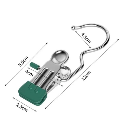 Picture of 5 Pcs Stainless Steel Clothespins Laundry Clothes Pegs single clip hanger metal hanger sock for drying and saving space