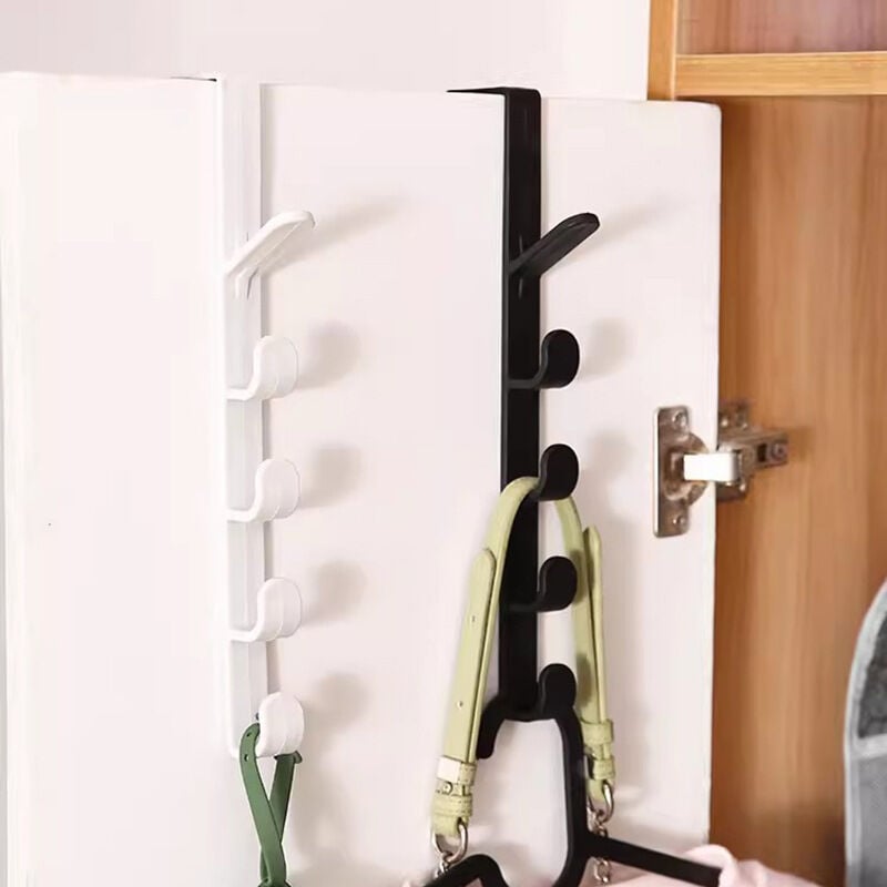 Picture of 1 Pcs 5 Layers Over The Door Hook Organizer Rack Hanger Bedroom Door Clothes Hanging Door Hanger Handbag Towel Hook