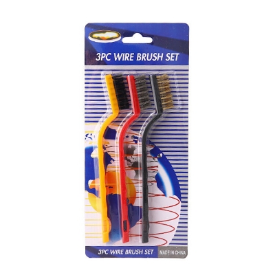 Picture of 3 Pcs Set Stove cleaning brush 7 inch mini kitchen cleaning brush Mini Stainless Steel Wire Brush for Cleaning Welding Slag Rust Bristle Scratch Brush