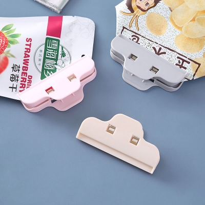 Picture of 3 Pcs Kitchen Snack Sealing Clip Moisture Proof Snack Plastic Food Sealing Clip