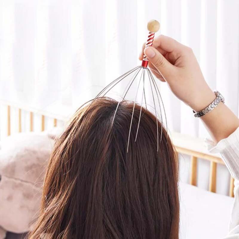 Picture of 1 Pcs Head Relax Massager Healing Neck Claw Massage Pain Relief Octopus Scalp Relax Spa Headache Stimulate Blood Circulate Scalp Relaxation Tool