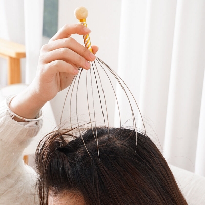 Picture of 1 Pcs Head Relax Massager Healing Neck Claw Massage Pain Relief Octopus Scalp Relax Spa Headache Stimulate Blood Circulate Scalp Relaxation Tool