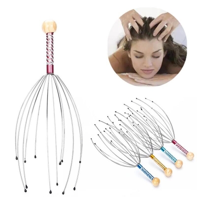 Picture of 1 Pcs Head Relax Massager Healing Neck Claw Massage Pain Relief Octopus Scalp Relax Spa Headache Stimulate Blood Circulate Scalp Relaxation Tool