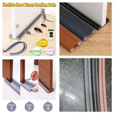 Picture of 2 Pcs High Quality Flexible Door Bottom Sealing Strip Stopper Door Weather strip Guard Wind Dust Blocker Flexible Door Gap and door Bottom seal