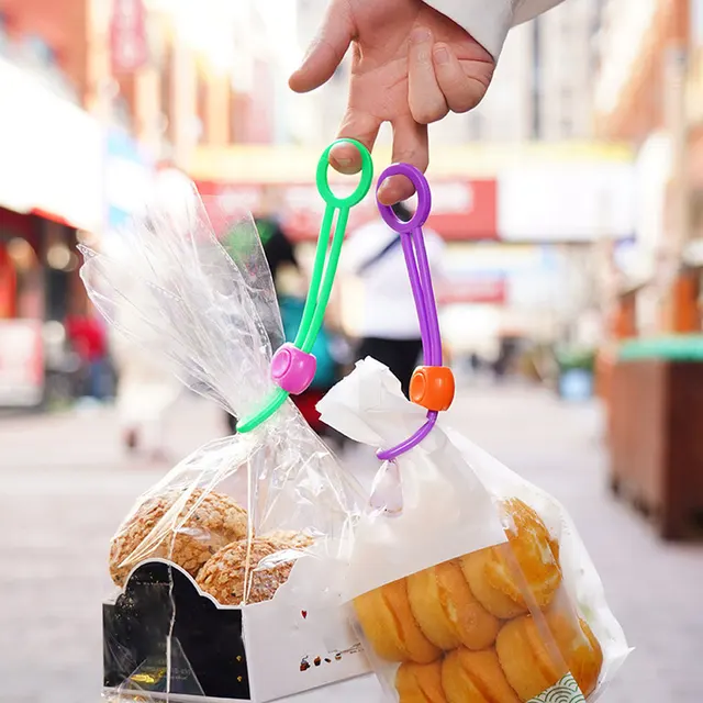 Picture of 5 Pcs Snack Bag Sealing Strap, Food Bag Clips, Multi-Purpose Sealer hanging Clip protect Food closer