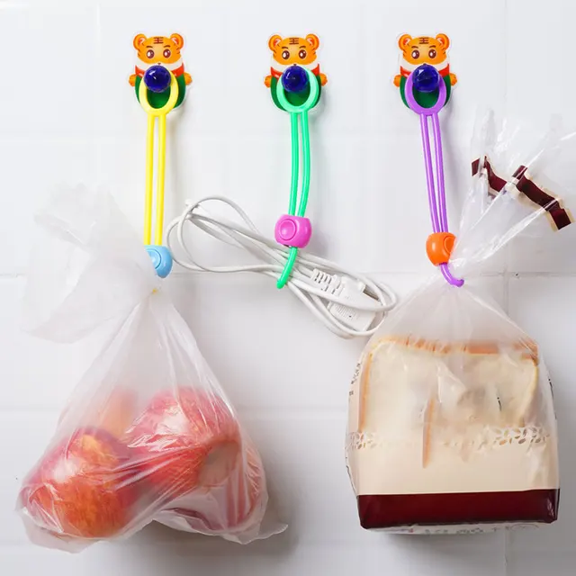 Picture of 5 Pcs Snack Bag Sealing Strap, Food Bag Clips, Multi-Purpose Sealer hanging Clip protect Food closer