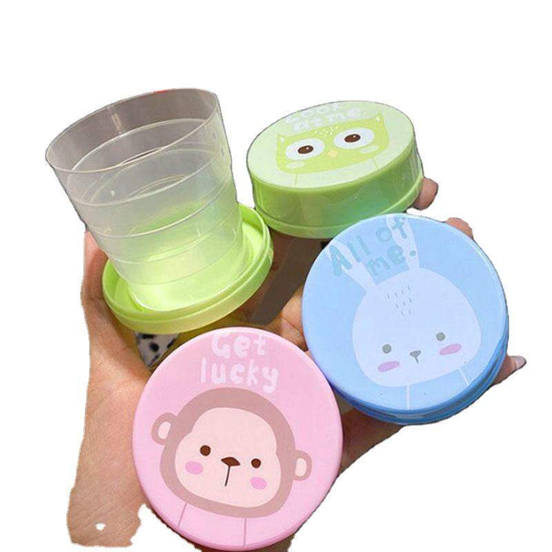 Picture of 1 Pcs cute Outdoor Portable Foldable Water cup Mouthwash Retractable Environmentally friendly Cartoon Travel  Cup