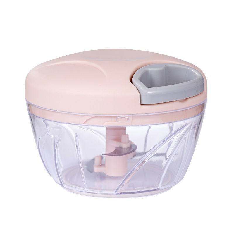 Picture of Manual Mini Handy Plastic  Vegetable Chopper Handy Quick Cutter For Kitchen, 3 Blade Stainless Steel, Pull String - 350Ml