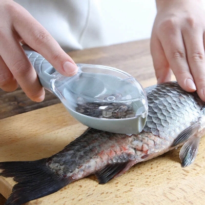 Picture of Fishing Scale Brush Graters Fish Skin Brush Scraping Fast Remove Fish knife Cleaning Peeler Fish Scaler Scraper