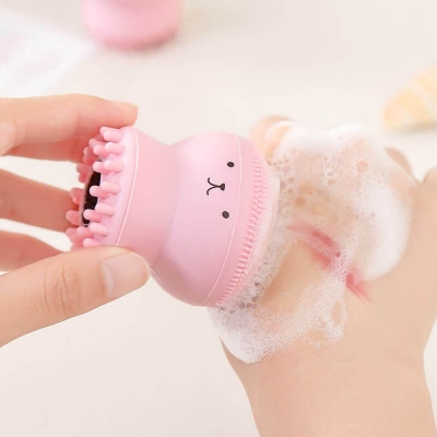 Picture of Silicone Face Cleansing Brush Facial Octopus Shape Deep Pore Exfoliating Blackhead Face Scrub Washing Brush Makeup Tool