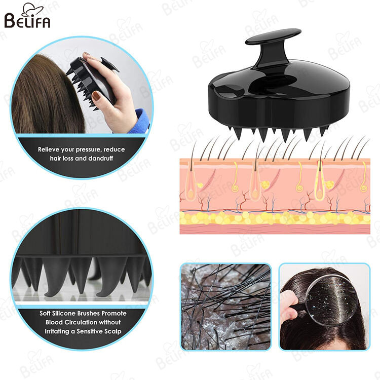 Picture of 1 Pcs Silicone Shampoo Scalp Hair Shower Massager Head Brush Comb Hair Washing Comb Shower Shampoo Brush