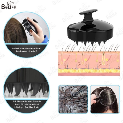 Picture of 1 Pcs Silicone Shampoo Scalp Hair Shower Massager Head Brush Comb Hair Washing Comb Shower Shampoo Brush