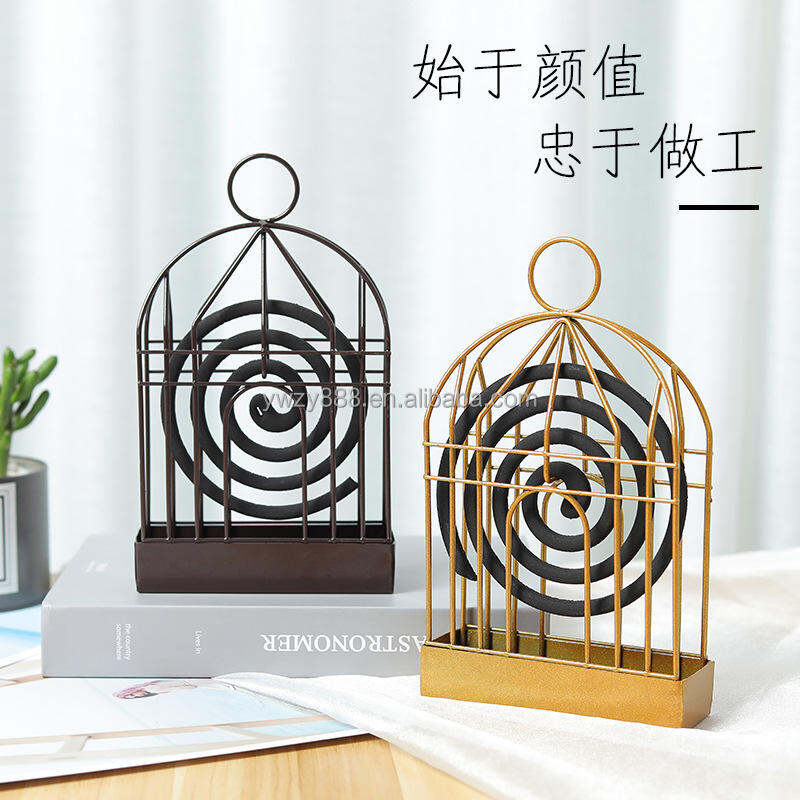 Picture of Creative Bird Cage Mosquito Coil Rack Home Summer Artifact Mosquito Coil Tray Bedroom Desktop Decoration Holder
