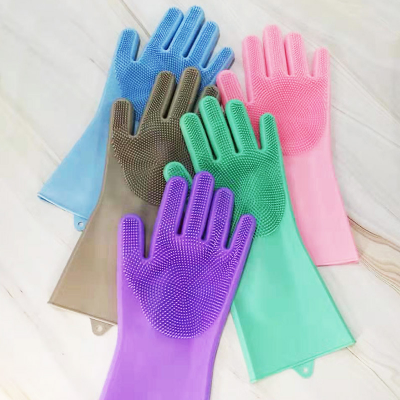 Picture of Magic cleaning kitchen household dishwashers Waterproof cleaning household Silicon Dishwashing Gloves