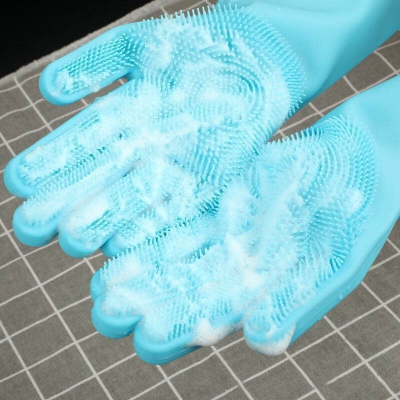Picture of Magic cleaning kitchen household dishwashers Waterproof cleaning household Silicon Dishwashing Gloves