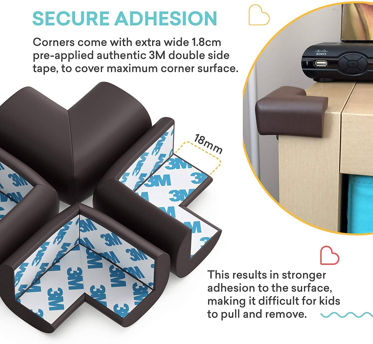 Picture of 4 Pcs Set Corner Protector for Baby Clear Furniture Table Corner Protectors Child Safety Table Corner Guards