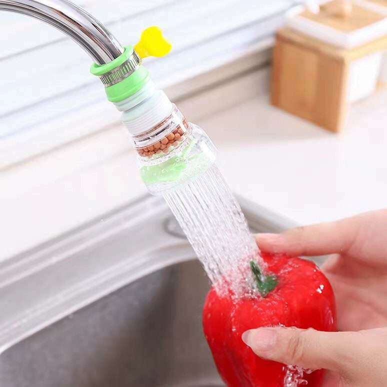Picture of 360 Degree water filter Faucet Extender Water Saving Splash-proof Kitchen Faucets Water Filter Cartridge and Carbon Block