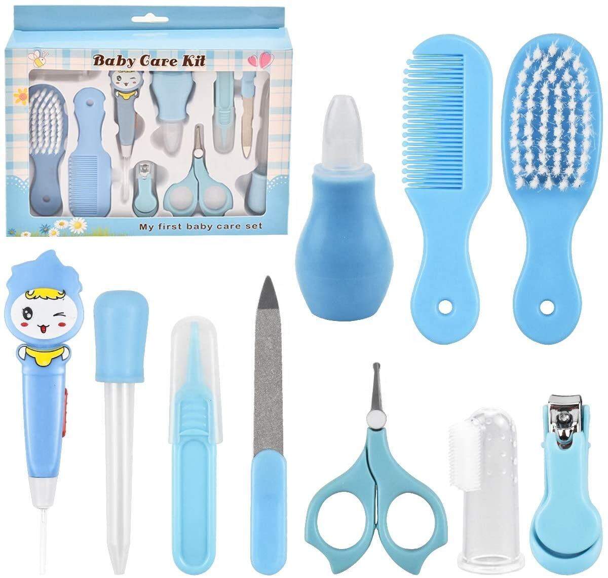 Picture of 10pcs Children Toddler Baby Care Tools Set Nail Trimmer, Comb, Toothbrush & Baby Healthcare Grooming Kit