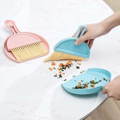 Picture of Home Desktop Mini Broom and Dustpan Set Computer Debris Cleaning Brush for Desk Small Broom With Dustpan Set For Home School Office Clean Brush