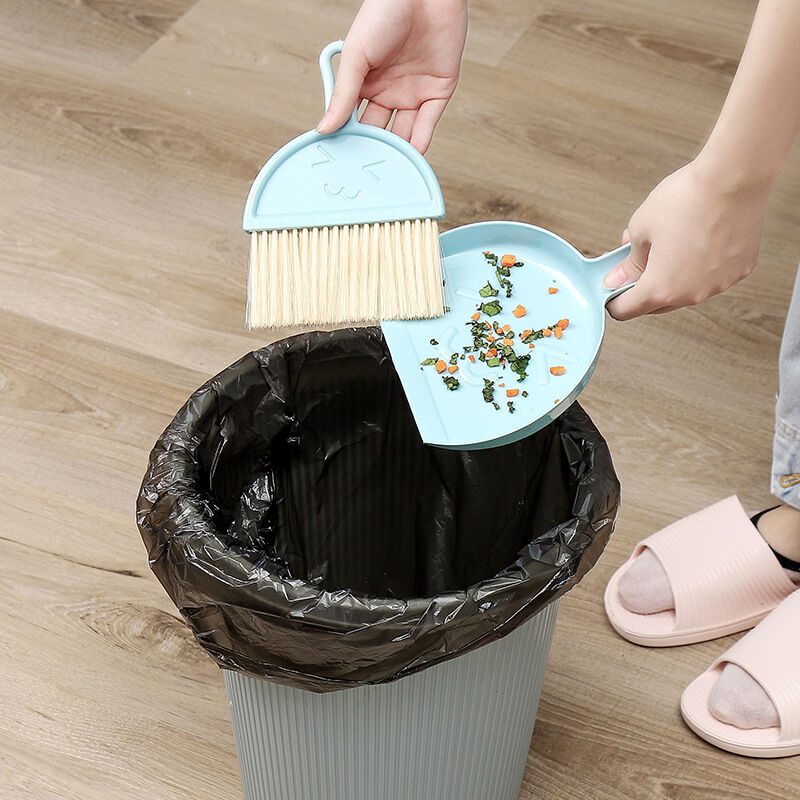 Picture of Home Desktop Mini Broom and Dustpan Set Computer Debris Cleaning Brush for Desk Small Broom With Dustpan Set For Home School Office Clean Brush
