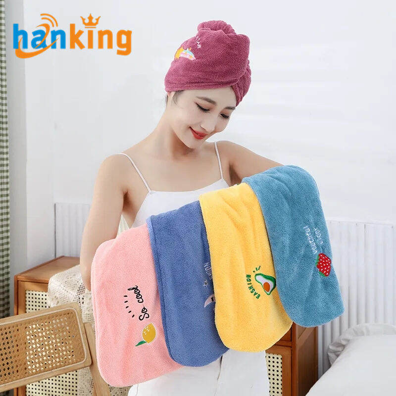 Picture of Women Soft Microfiber Towels Shower Cap Towel Bath Hats for Women Dry Hair Cap Quick Drying Soft for Lady Turban Head Girl Towel