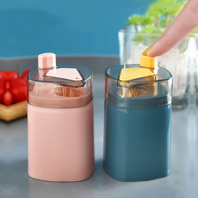 Picture of 1Pcs Toothpick Dispenser Eject Automatic Tooth Pick Holder Dispenser